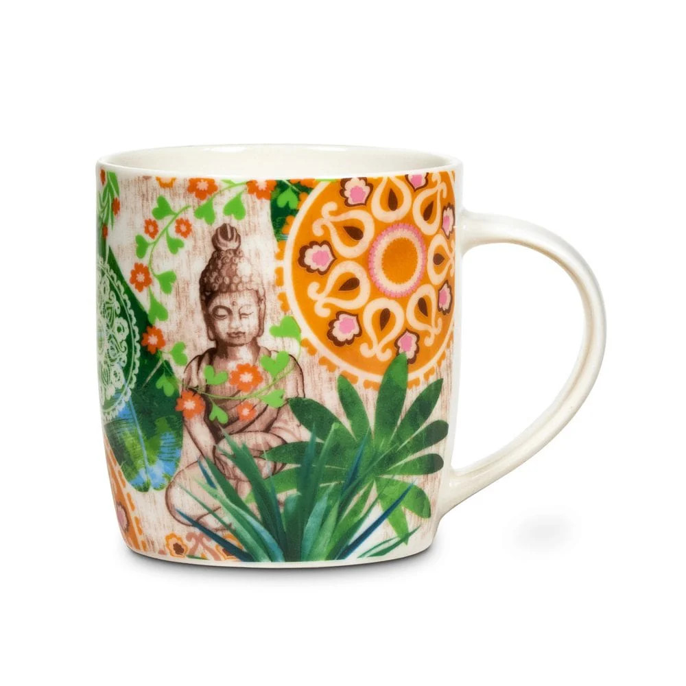 Buddha’s Paradise Mandala Tea Infuser Mug – Gift Boxed (No Lid)
