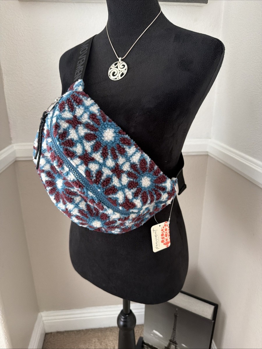 NWT Free People FP Movement Sherpa Printed Sling Bag Tropic Teal