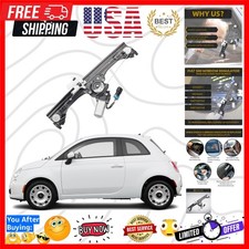 Front Left Window Regulator Wmotor Compatible With Fiat 500 For Fiat 500 2...
