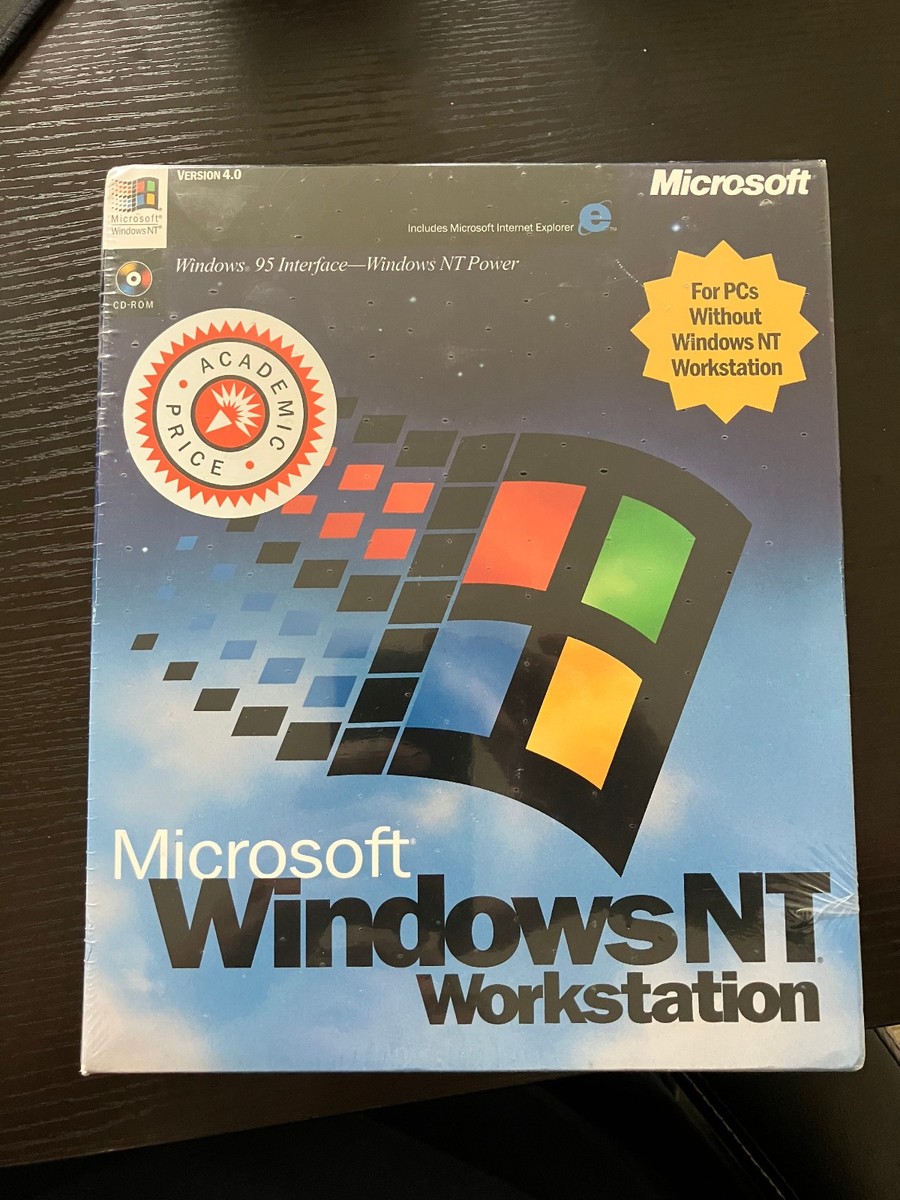 Microsoft Windows NT Workstation 4.0 CD Full Version Retail Box Microsoft Windows NT Workstation 4.0 CD Full Version Retail Box