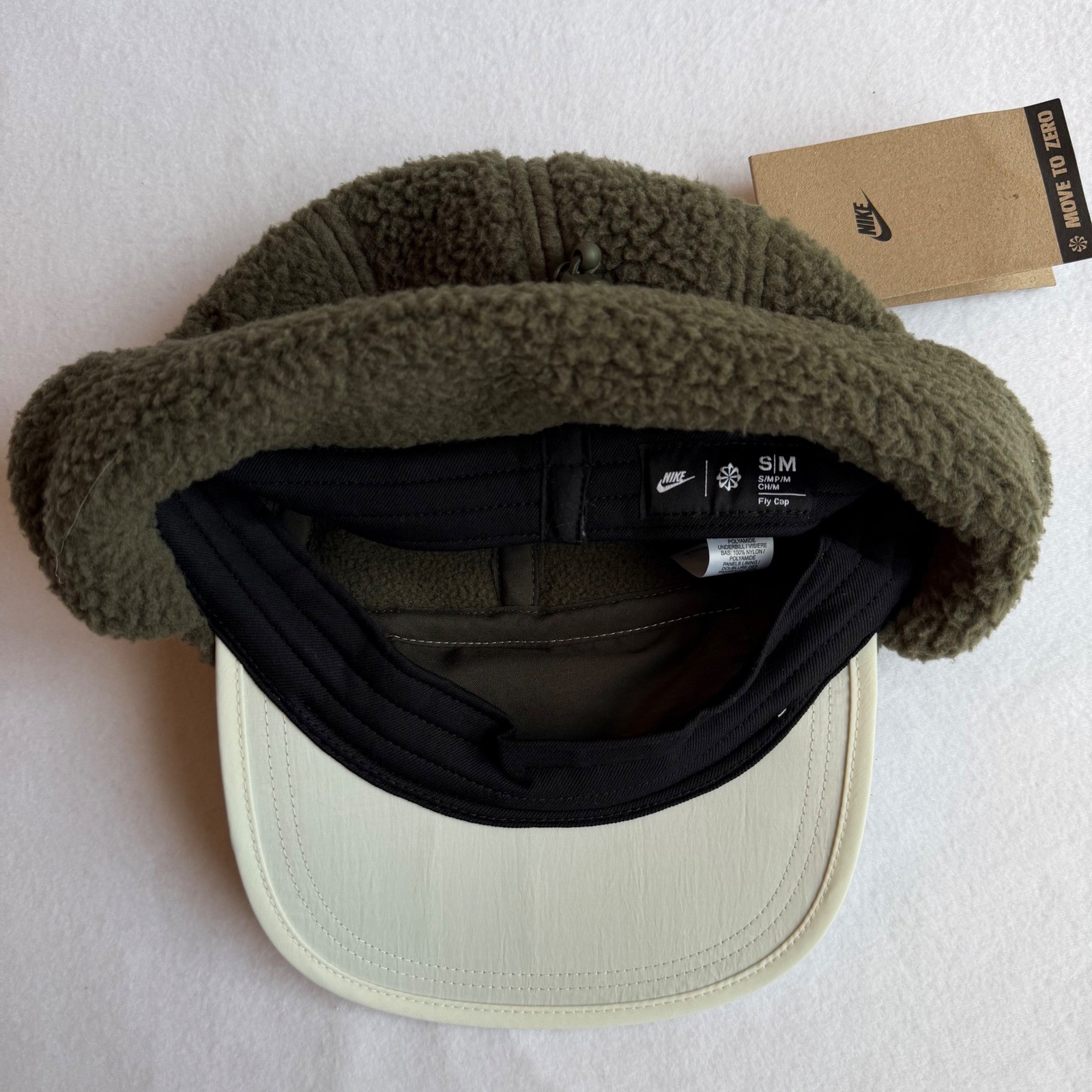 Nike Fly Winterized Unstructured Outdoor Cap Size S/M NWT Ear Flaps Fleece Green thumbnail 8