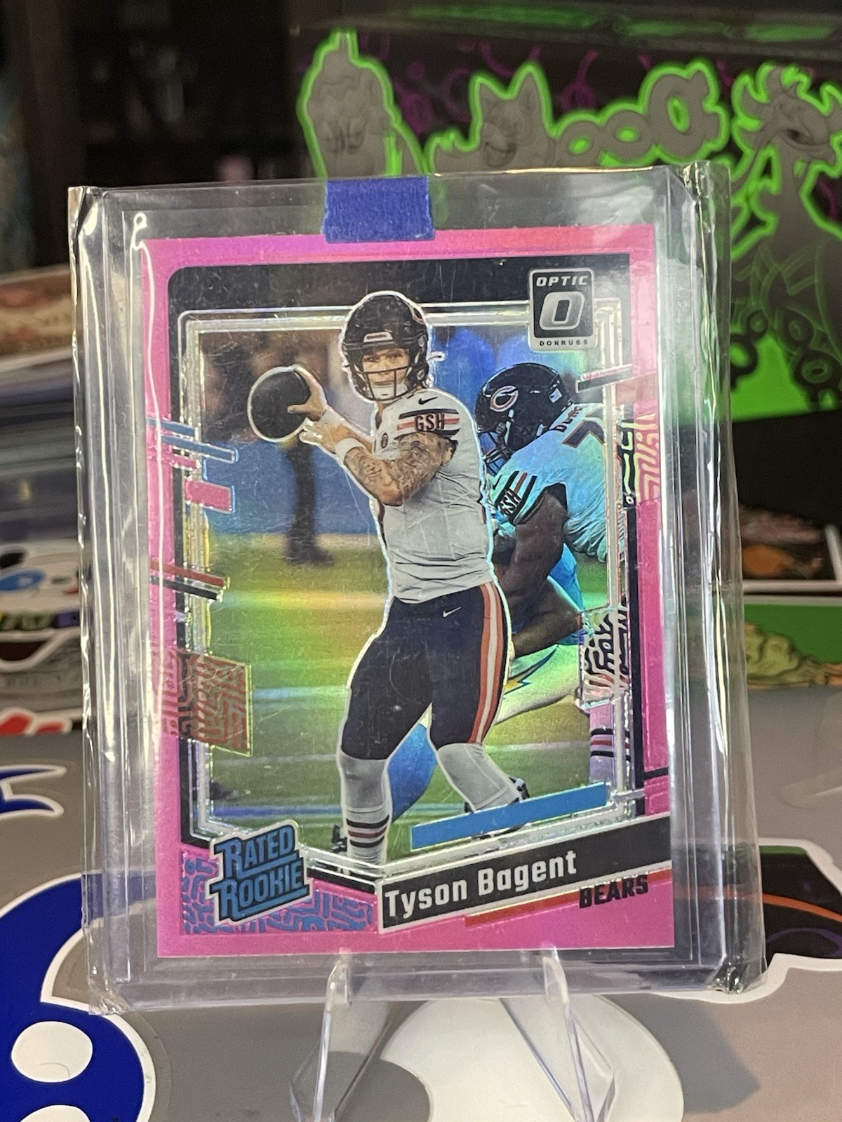 2023 Panini Donruss Optic Football Tyson Bagent Pink Rated Rookie Card #216