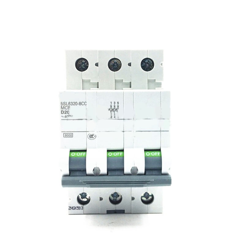 For Siemens Miniature Circuit Breaker 5SL63208CC Air Switch 5SL6320-8CC 3P D20A