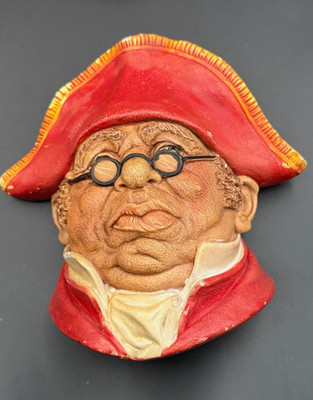 Vintage Mr. Bumble Legend Products Chalkware Head - Red Variant - Dickens Series