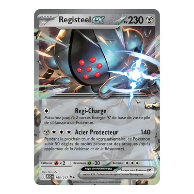 Registeel EX 145/217 🇫🇷 Carte Pokémon ME2.5 Héros Transcendants ME02.5 NM TCG - Photo 1/4