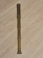 Antique Brass Telescope c.1900 16" 4 Section Fully Working Vgc Captain Spy Glass