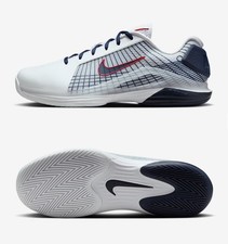 NEW MENS NIKE ZOOM VAPOR 12 HYPERSMASH HC TENNIS HJ0549-100 WHITE NAVY RED SZ 12