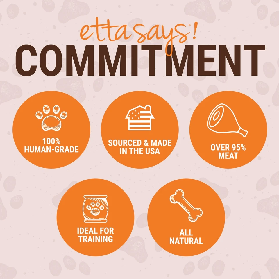 etta says! Palitos de chiclete - Guloseimas espasmódicas de carne real para cães - Carne bovina, frango, porco, um... - Imagem 4 de 4