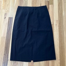 J. Crew Black Lightweight Cotton Blend Pencil Skirt Office Vintage size 6