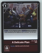 A Delicate Plan Resurgence Reprint BT3-097 U Resurgence Booster Digimon Foil NM