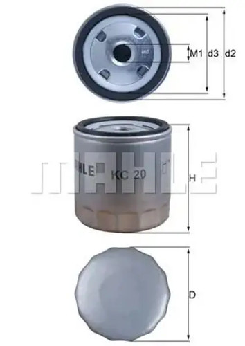 Filtro de combustible Filtro enroscable KC 20 KNECHT para FORD PIAGGIO FENDT - Imagen 1 de 7