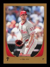 2011 Bowman #168 Cliff Lee Gold Philadelphia Phillies