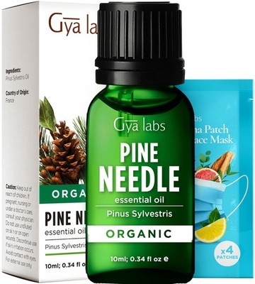 Gya Labs Organic Pine Needle Essential Oil  0.34 Fl Oz  for Skin, Hair, Diffu...