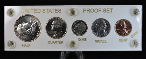 1950 US Mint Silver Proof Set 5 Coins- Tough Set!Low Mint Capital ...