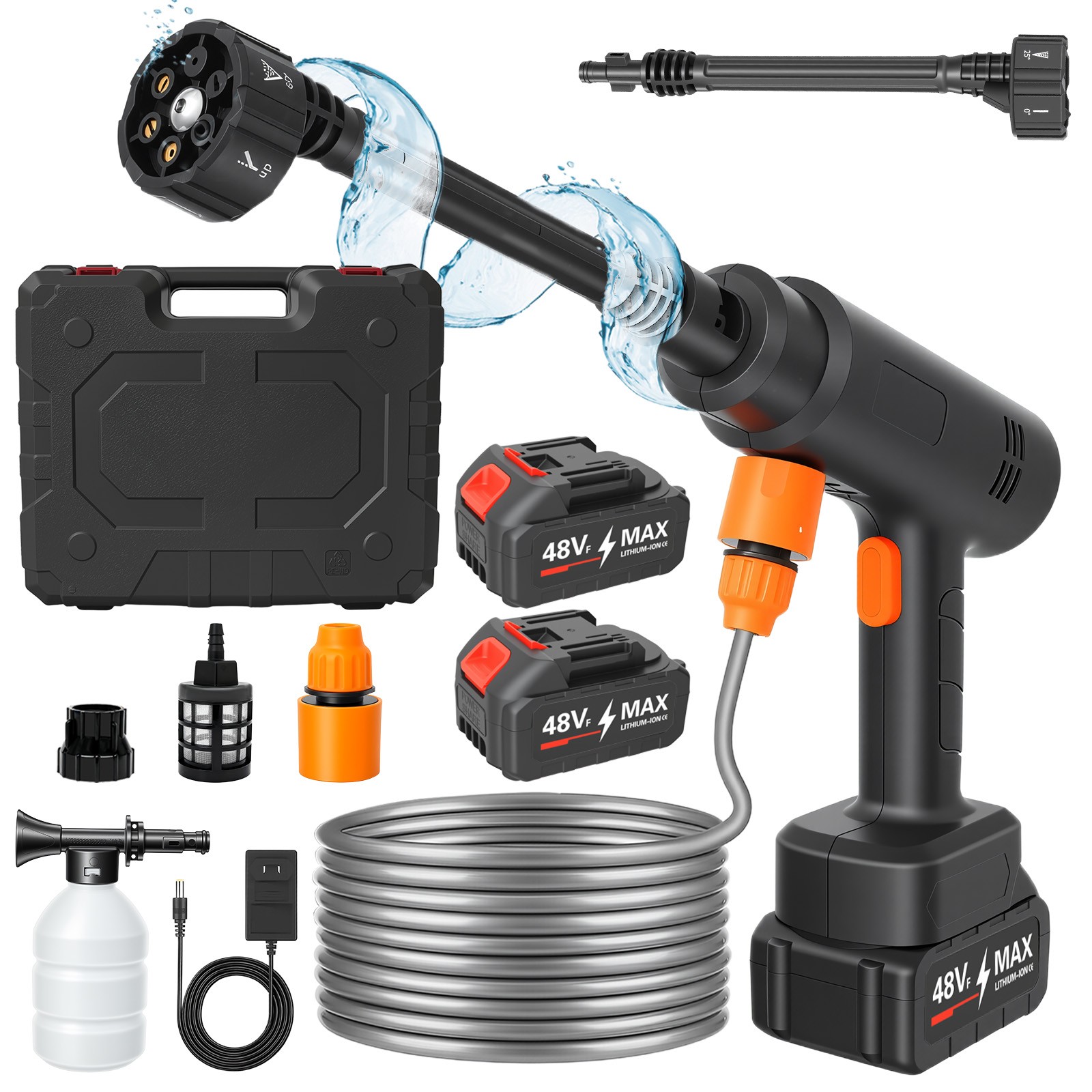 48V 1000PSI Pressure Washer Nozzle Portable Electric Power W