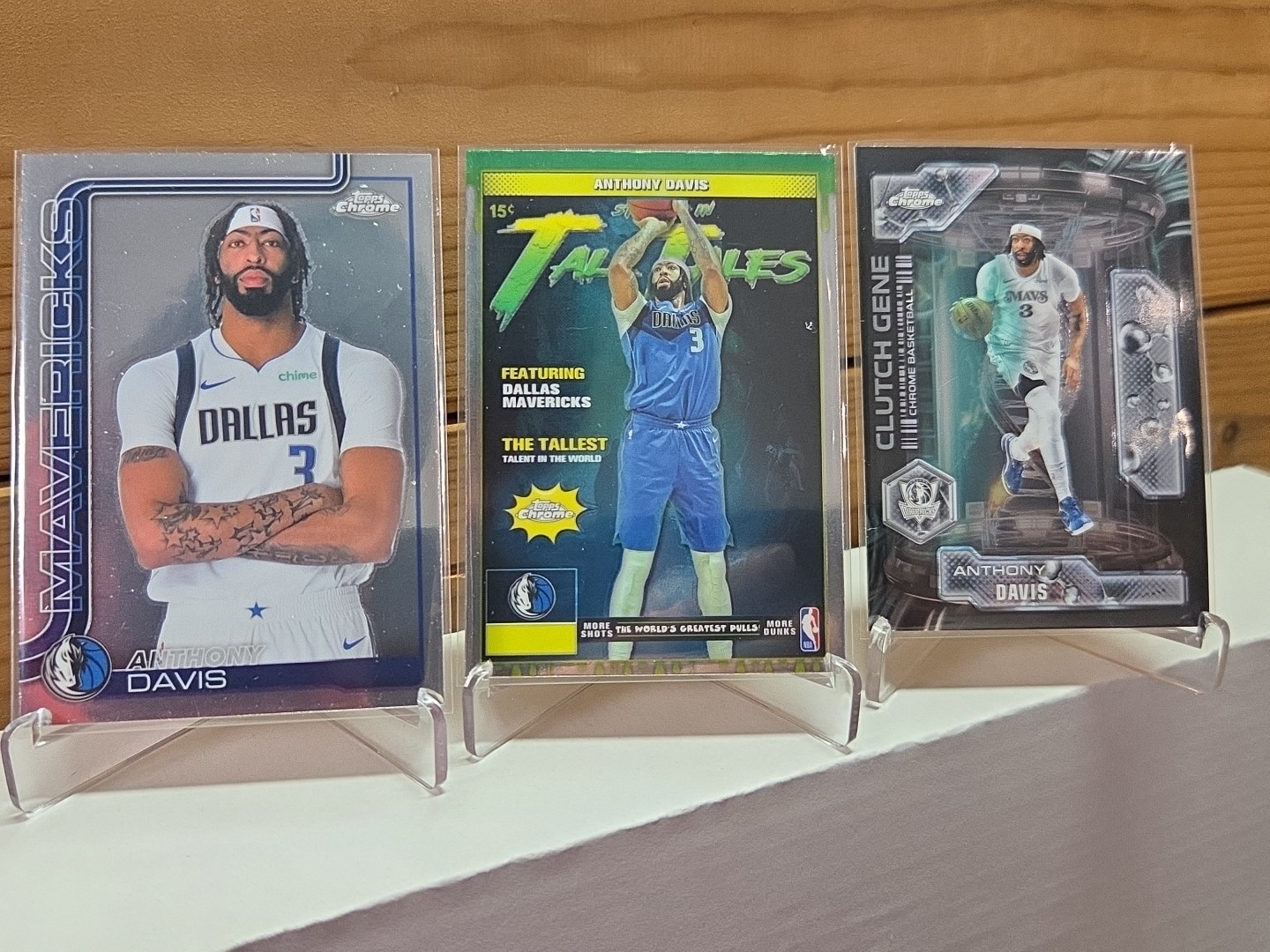 2025 Topps Chrome Anthony Davis Image Variation, Tall Tales & Clutch Gene - Mavs