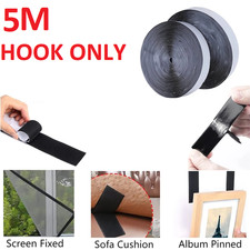 16.4FT Self Adhesive Stick Tape Hook  Loop Sticky Back Strips Fastener Roll US