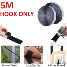 16.4FT Self Adhesive Stick Tape Hook & Loop Sticky Back Strips Fastener Roll US