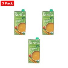Pacific Foods Organic Vegetable Broth 32 fl oz - 3 Packs