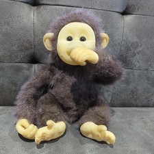 Peluche Hosung Little Monkey perduto cigola e succhia il pollice vintage