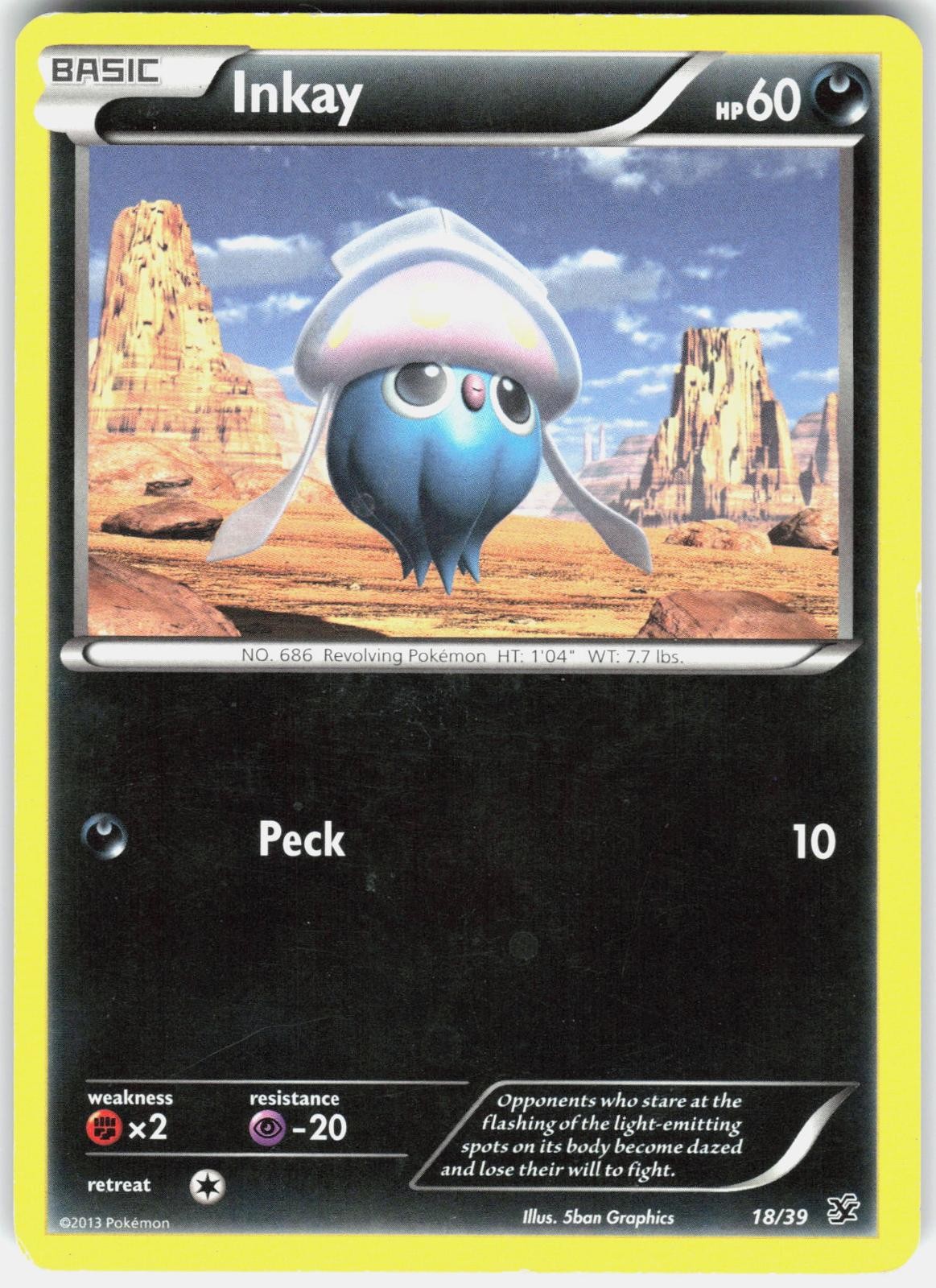 Inkay 18/39 Kalos Starter Set Pokemon Heavily Played