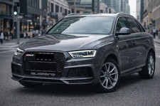 2016-2018 Audi Q3 Kühlergrill Style Shiny Honeycomb Gloss Black RSQ3 Style