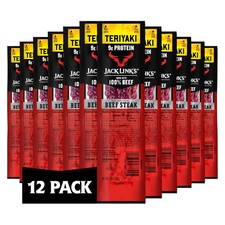 Jack Links Beef Steak, Teriyaki - Protein Snacks, Meat Snack with 9g of