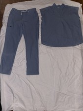 EUC Figs Technical Collection Women Heather Indigo Yola Pant Rafaela Small Set