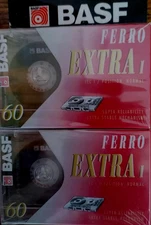 2 PACK BASF Ferro Extra I 60 Vintage Cassette Tapes New Blank New & Sealed