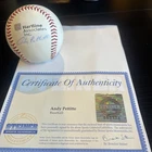 Andy Pettitte  Signed Baseball With Certificate Of Authenticity