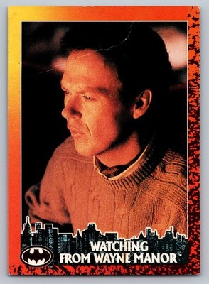 1992 Topps Batman #11 Watching from Wayne Manor (Wrinkle)