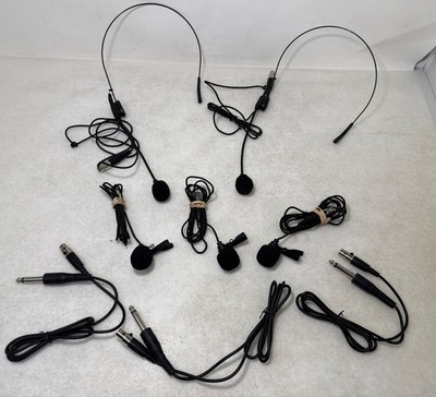 (Lot Of 5)  Microphone for AKG Samson Wireless Body-Packs mini XLR 3 pin & Jacks