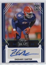2022 Leaf Draft Auto Blue Zachary Carter #BA-ZC1 Rookie Auto RC 17wc