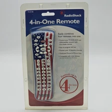 Radio Shack USA Flag Design 4 in 1 Remote Control TV DVD VCR Cable Satellite VTG
