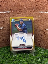2023 Bowman Chrome - Autographs Royber Salinas #CPA-RSS Gold Refractor /50 1st