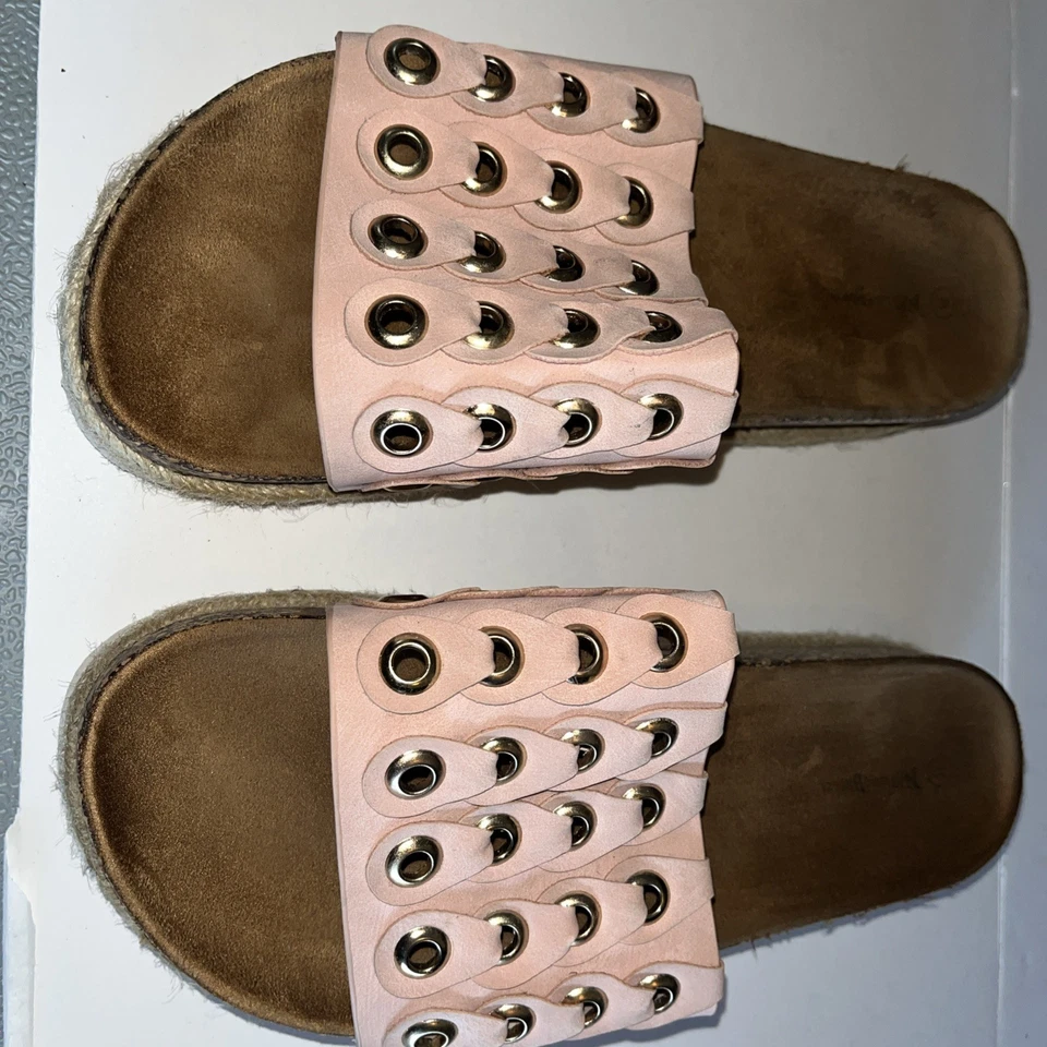 Nature Breeze Rosa Gamuza Metal Ojal Pisos Ligeros Estacionales Informales Comodidad Foto 4 de 4