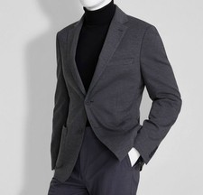 Calvin Klein Mens Gray Knit X Slim-Fit Sport Coat Jacket Size 42L
