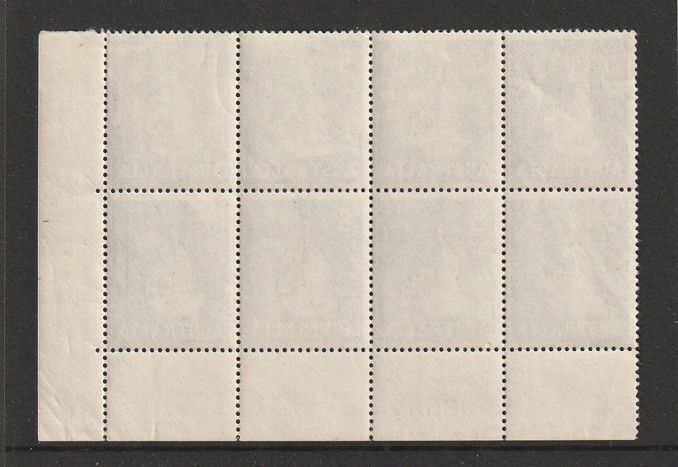 Australia 1963. Cruz Roja Centenario - Bloque de 8 x 5d. Estampillas como nuevas nunca montadas Foto 2 de 2