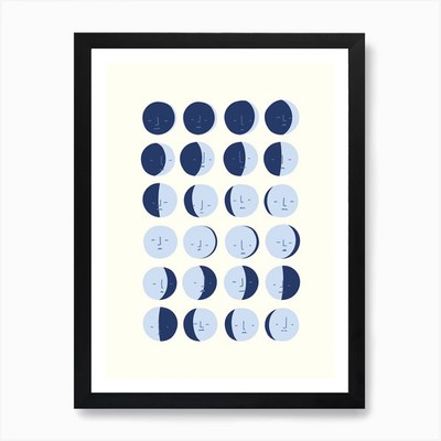 Viele Monde Kunstdruck gerahmt Wandbild Poster Leinwanddruck Bild