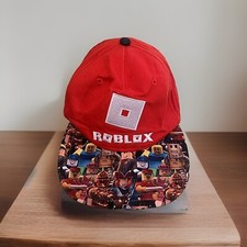 Roblox YOUTH Kids Red Character Flat Bill Snapback Hat Cap OSFM YOUTH EUC