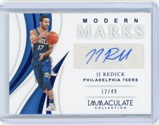 2018-19 Panini Immaculate Modern Marks Blue Auto #MM-JJ JJ Redick #12/49