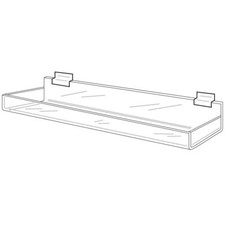 Clear Slatwall Tray with Lip and Closed Ends, 37162