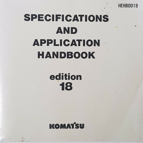 KOMATSU Specifications and Application Handbook Edition 18 - Picture 5 of 7