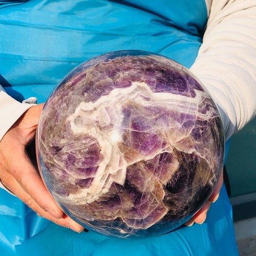 10.93LB Natural Dreamy Amethyst ball Quartz crystal Sphere Crystal Healing 328 - Picture 16 of 16