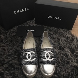 chanel metallic espadrilles