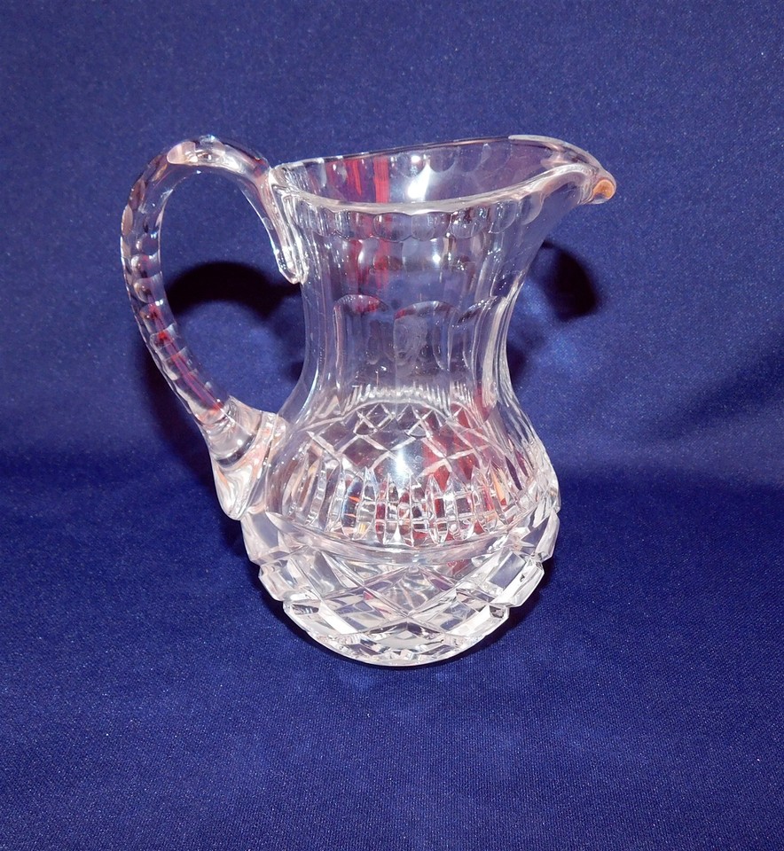 Vintage Crystal Glass Water Cream Pitcher 6.25 In. eBay