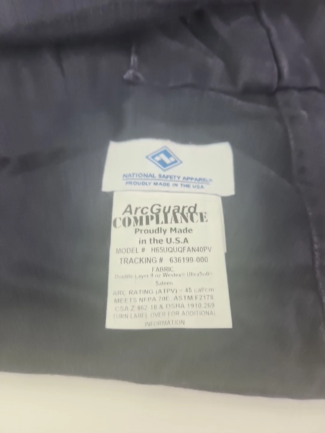Arc Guard Rating 40 National Safety Apparel H65UQUQFAN40PV  Universal Size Navy  image 19