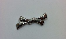 Vintage Monet Silver tone Bow Brooch Pin Nice Gift