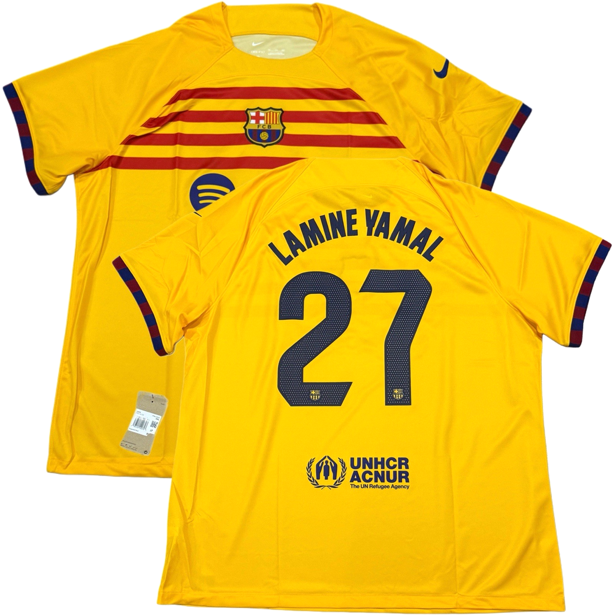 2023/24 Barcelona Fourth Jersey #27 Lamine Yamal 2XL Nike La Liga
