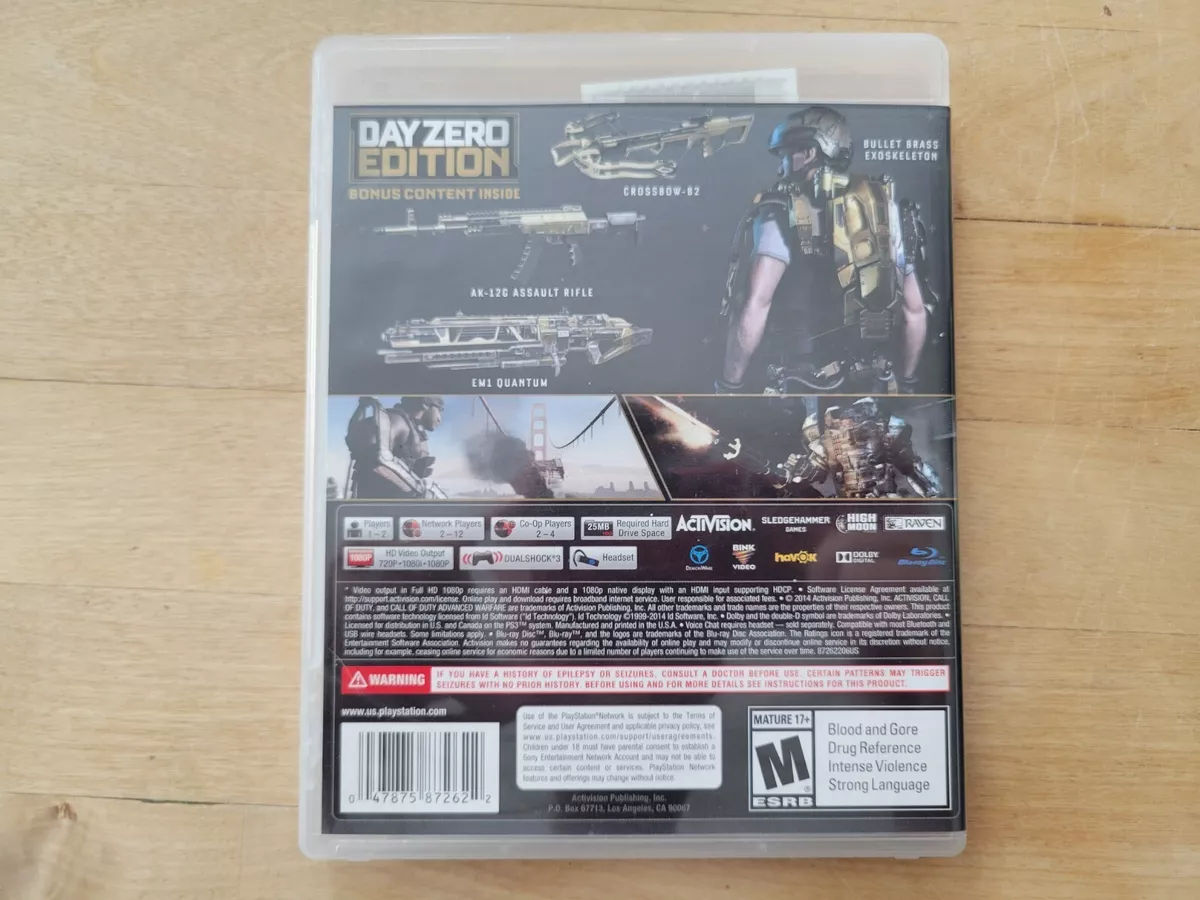 Call Of Duty Advanced Warfare Edição Day Zero Ps3 (Seminovo) (Jogo